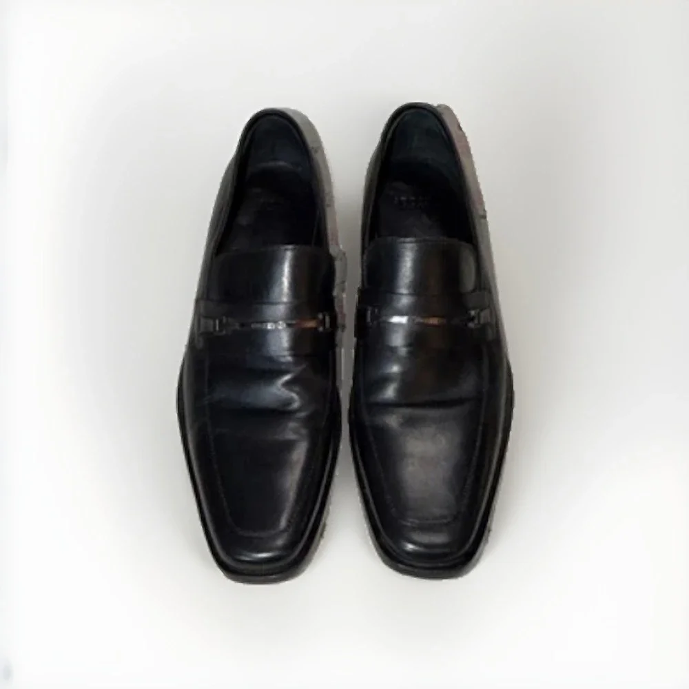 Hugo Boss Men's Carl Black Horse Bit Leather Loafers Dress Shoes US Size 10.5